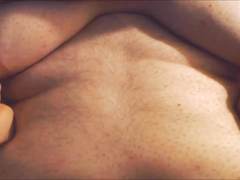 Huge Fat Moobs - Boobs close-up.  Big Nipples on Saggy Tits