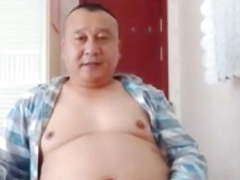 Chinese daddy undressing